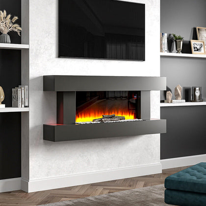 52inch 2kW Electric Fireplace with Surround Remote WIFI Control 7 Media Flame UK