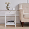 Retro Vintage Sofa Side Stand Table Bedside Cabinet Nightstand One Drawer Shelf
