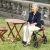 Folding Rollator Walker Safety Mobility Aid Wheelchair Lightweight for Seniors