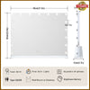 80x60cm Hollywood Mirror Dressing Table Desk Make up Mirrors with LED Light