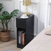 Slim Tall Bedside Table Cabinet with Drawer & Storage Space for Bedroom