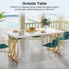 Tribesigns Modern Dining Table, 63" Large Kitchen Table for 4-6 People, White