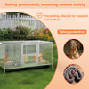 Large Stainless Steel Chicken Coop Run Cage Farm Poultry Pen with Removable Tray