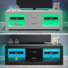 Modern TV Stand High Gloss Doors Entertainment Unit Cabinet With RGB LED Lights