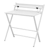 White Compact Foldable 2-Tier Workstation PC Computer Laptop Desk Table Shelf