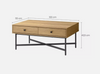 Vasagle Coffee Table with 2 drawers Wooden 28-4-3