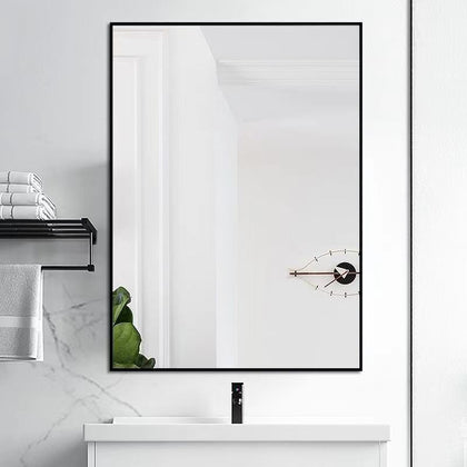60×40cm Rectangle Metal Framed Mirror Glass Wall Mounted Vanity Bathroom Bedroom