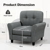 Tufted Upholstered Living Room Chair Reading Armchair w/ Cushion