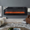 Inset LED Electric Fireplace Wall Mounted Heating Recessed Fire 50 in Heater