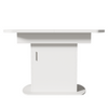 Extendable Oval Dining Table 110/130cm with Storage Compartments, Space-Saving