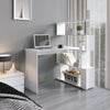 Mondeer L Shaped Computer Desk Corner Desk 360 Degree Rotatable Shelves White