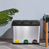 Recycling Bin, 3 x 20 L Triple Kitchen Bin