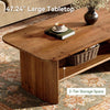 Solid Wood Coffee Table for Living Room, 47.24" Rectangle Center Table for Home