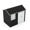 8.5X5.5FT Large Metal Garden Shed Apex Roof With Window & 2 Doors Storage House