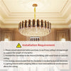 Dimmable Crystal Chandelier Ceiling Light Hanging Pendant Lamp Dining Room