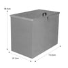 Galvanised Feed Bins Large Storage 64L 3 Compartments Metal Waterproof Outdoor