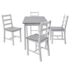 New Solid Wood Dining Table and 4 Chairs Set Home Kitchen Furniture 4 Colours