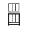 Dining Table and Chairs Set 6 Kitchen Table with MDF White Marble Tabletop Black