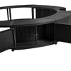 Rattan Round Hot Tub Surround Spa Accessory Backyard Oasis Outdoor Garden Patio