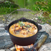 Portable Deep and Thick Stew Pot, Cast Iron Pot, Camping Cooking