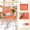 4Pcs Stackable Kitchen Chairs Set Modern Plastic Dining Room Chairs Color