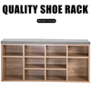 Shoe Storage Bench with Seat Cushion Cabinet Rack Shelves Hallway 10 Compartmen