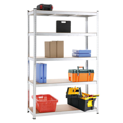 1.8m Warehouse 5 Tier Racking Shelf Heavy Duty Steel Garage MDF Shelving Unit
