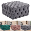 Large Chesterfield Footstool Pouffe Sofa Tea Table Ottoman Coffee Table Velvet