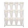 3-Tier Flower Shop Mobile Display Stand Garden Patio Plant Shelf With 12 Buckets