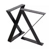 2PC Industrial Metal Steel Table Legs Cross X Frame for Dining/Bench/Office/Desk