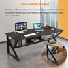K-Shaped Computer Desk With Shelves Gaming Laptop Table Workstation Home Office