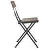 Lechnical Folding Bistro Chairs 6 pcs Grey Poly Rattan and Steel,Folding A8M8