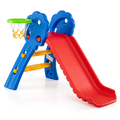 3 in 1 Toddler Slide Kids Folding Climber Playset Baby Plastic Slide Set