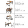 Modern Dining Table and Chairs Set 2/4 Seats Metal Frame Kitchen Home Grey/Brown