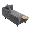 2 Seater 143cm Leisure Sofa Upholstered Linen Fabric Couch w/Small Side Table