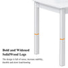 Rectangular Kitchen Dining Table Wooden Table 4-6 Seats Family Party Table White