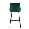 2x Velvet Bar Stool Metal Leg Breakfast Pub Chairs Kitchen Counter Furniture