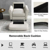 Tufted Upholstered Accent Sofa Reading Armchair w/ Seat Cushion