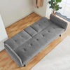 Sofabed 3 Seater Cup Holder Table Click Clack Recliner Settee Couch Sofa Sleeper