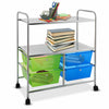 Drawers Storage Trolley Home Office Stationary Rolling Utility Cart Display Rack