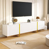 190cm TV Unit Cabinet Stand Storage with 3 Doors, 2 Drawers, Sideboard White