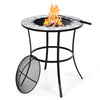 Outdoor Garden Wood Burning Fire Pit Log Burner Firepit Round Coffee Table