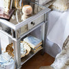 Elegant Mirrored End Table Bed Side Table with Storage for Living Room Bedroom