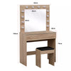 Dressing Table with LED Mirror Modern Makeup Desk Vanity Table Set + Stool