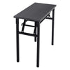 Folding Computer Desk with Storage Shelf Foldable Study Table Laptop Home Office