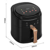 8L XL Digital Air Fryer Cooker Low Fat Healthy Oil free Frying Kitchen LCD Ovens