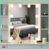 Dressing Table Set Vanity Makeup Desk with 3-Color LED Lighted Mirror Drawers