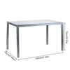 Muti Types Dining Table Kitchen Room Glass Top Metal Frame Table Desk Only Table