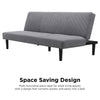 3 Seater sofa bed Sofa Couch w/ Adjustable Backrest Linen for Guest Room Grey