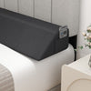Twin Size Bed Wedge Pillow Bolster Trapezoidal Pillow Gap Filler Side Pocket